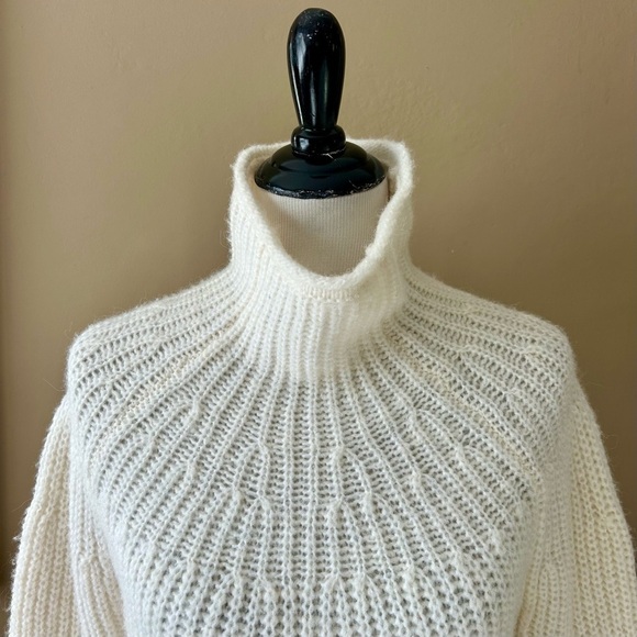 Rag & Bone Joseph Alpaca Turtleneck Oversized Sweater Ivory Cream White Size M - Picture 12 of 16
